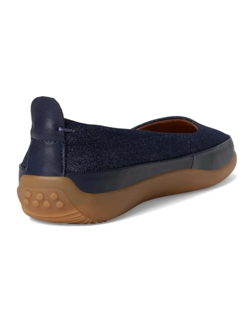 SoftWalk Disa Women's Asymmetric Leather Slip-On Flat - Denim Blue